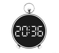 Vasiumic Energy Shows Mode Date Bedroom Temperature White Display Saving Wall Voice Brightness Digital Alarm Clock Having Adjustable Control Dimmable(white)