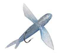 Vasiumic Floating TPR & Submersible PVC Flying Fish Artificial Bait, Soft Tuna Lure for Saltwater Fishing, 3D Simulated Flying Fish Design, 17-21cm, 52-124g(Floating water For TRP 17Cm)