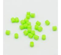Vasiumic Fluorescent Silicone Strips for Sea Fishing - Lumi Glo Attractor Beads 4/5.5/6/8mm Glow-in-the-Dark Silicon Bait for Sabiki Rigs, Fish Skew(CYLINDRICAL 25 PCS)