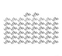 Vasiumic Galvanised Steel Saddle Clips Grating Bar, Oval Hole Fixing Fasteners Drainage Systems Walkways Stairs, Tool- Installation, 25 Pack(50PCS)