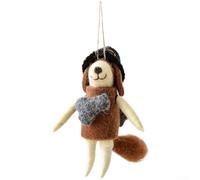 Vasiumic Handmade Wool Felt Christmas Tree Ornaments with Adorable Animal Designs, Soft Natural Material for Festive Holiday Decorations and Seasonal Home Décor(Dog)