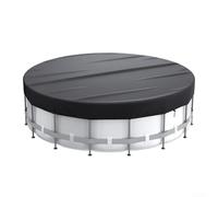 Vasiumic Heavy Duty Round Pool 6FT/8FT, Black Polyester Waterproof Dustproof Protector Above Ground Pools, Anti-Debris with Rope(6FT)