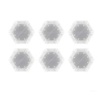 Vasiumic Hexagon LED Wall Light Panels, 6-Pack Sensitive Modular Lights, DIY Geometric Decor Bedroom Living Gaming Setup White(Light)