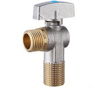 Vasiumic High Flow Brass Ball Valve and Angle Valve 4/6 Inch Solid Copper Body Anti-Leak Design for Bathroom Kitchen Plumbing Compatible with Water Heater Dishwasher (A)