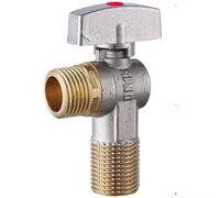 Vasiumic High Flow Brass Ball Valve and Angle Valve 4/6 Inch Solid Copper Body Anti-Leak Design for Bathroom Kitchen Plumbing Compatible with Water Heater Dishwasher (B)