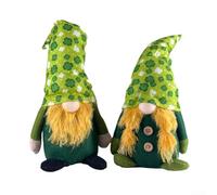Vasiumic Leprechaun Figurine, Irish Holiday Decor, Shamrock Decoration, Green Gnome Ornament, St Patricks Day Gifts, Themed Decor, Lucky Charm Figurine(four loaves)