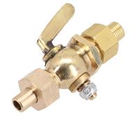 Vasiumic Male Thread Brass Faucet Petcock Tap Valve 1/8" 1/4" 3/8" 1/2" 3/4" Bronze Handle Pure Copper Material Standard Pin Opening Switch Rotation Design(1/8 BSP-)