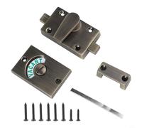 Vasiumic Matt Bronze Bathroom Privacy WC Toilet Door Lock Indicator Bolt with Vacant Engaged Display Zinc Alloy Hardware for Shower Partition Home Improvement