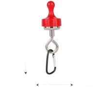Vasiumic Outdoor Magnetic Hook with Suction and Clip for Camping Tent Light Attachment, Rare-Earth Magnet and Nickel-Plated Finish, Lightweight Portable Design (red)