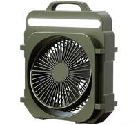 Vasiumic Portable Desk Fan with LED Light and Bank, USB Rechargeable 5- Table Fan with Solar Charging Option Camping, Home and Travel, Indoor Outdoor Use(B)