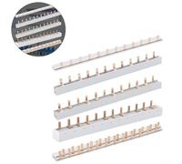 Vasiumic Power Comb Splitter Busbar with 12 Modules 63A 230V Large Capacity Pure Copper Conductor Insulated Housing Enhanced Wiring Efficiency Safety 220x30x30mm(E)