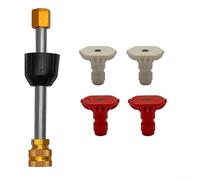 Vasiumic Pressure Washer Spray Lance 164mm Metal Extension Wand with 4 Nozzle Tips and Quick Connector for High Pressure Cleaning of Cars, Patios, Driveways