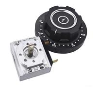 Vasiumic Programmable Mechanical Timer for Electric Steam Cabinet and Rice Cart, 30-120 Minute Bell Alarm Switch Knob, Metal Pressure Cooker Replacement Part(60min)