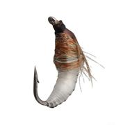 Vasiumic Realistic Nymph Scud Fly for Trout Fishing, Artificial Bait Lure with Hand-Tied Feathers and Strong High-Carbon Steel Hook, Freshwat(8#)