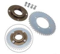 Vasiumic Rear Wheel T8F 44T 4-Hole Sprocket Chain Drive Gear with Freewheel Adapter for Electric Scooter Replacement Parts, Steel + Aluminum Alloy