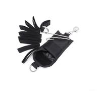 Vasiumic Scuba Diving Jon Line Set 200cm Nylon Webbing with SS316 Hardware for Garvin-Hook and Swivel Hook D Ring, Black