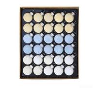 Vasiumic Set of 30Christmas Tree Baubles Shatterproof Plastic 30mm Diameter Assorted Red Blue Gold Glossy Matte Glitter Finish for Holiday Wreath Garland Home Decoration(D)