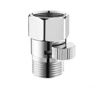 Vasiumic Shower Stop Valve 2 Pack - Brass Water Flow Control Switch for Handheld Showerheads, Quick Install Shut Off Valve with Standard 4-Point Interface(A)