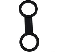 Vasiumic Silicone Snorkel Strap Keeper Holder for Scuba Diving Tube Retainer Clip, Quick Release Elastic For Ring Fit Any Breathing Tube, 10cm Length (Black)