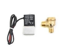 Vasiumic Solenoid Valve For Oil-Free Air Compressor, Mute Check Valve With Bleed Function, 2 Way Normally Open DC12V Coil, G1/4 Female Port Thread Connection(A)