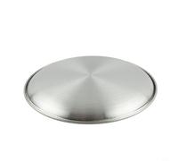 Vasiumic Stainless Steel Dinner Plates Round Silver Serving Plates for Home Camping Outdoor Purpose - 14/17/20/23/26 Cm Set of Food-Grade 304 Stainless(14CM)