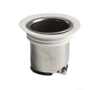 Vasiumic Stainless Steel Floor Drain Trap with Sewer Seal & Anti- Design for 40-75 mm Inner Diameter Pipes - 304 SS + Silicone, 45 mm Height, White/Si(40MM)