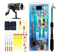 Vasiumic Telescopic Fishing Rod and Reel Combos Kit with Hooks Gear Set for Beginners Adults Travel Fishing Pole Equipment Starter Package Lightweight Collapsible Design