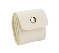 Vasiumic Travel Jewelry Organizer Bag, Compact PU Leather Pouch with Multiple Compartments, Foldable Case Rings Earrings Necklaces, Stylish Storage Women -The-, Almond(Almonds)