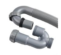 Vasiumic U-Shaped Basin Sink Trap Drain Pipe for Washbasin - Flexible Retractable PVC Waste Drain Trap with Airtight Water Seal, Grey, for Home, Apartme