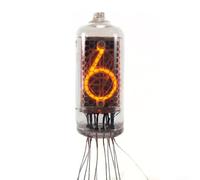 Vasiumic Vintage IN-14 Glow Discharge Nixie Tube Clock Display, Soviet Neon Numeric Indicator with Glass Body and Metal Leads, Arabic Numerals 0-9 Height 18 mm