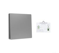 Vasiumic Wireless Light Switch, Self Powered RF Switch With Controller, No For Battery Required, AC85-240V 10A Wall Mounted Remote, 30-50m Range For Home Lighting(1V1)