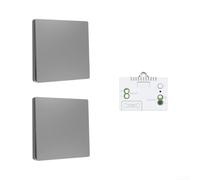 Vasiumic Wireless Light Switch, Self Powered RF Switch With Controller, No For Battery Required, AC85-240V 10A Wall Mounted Remote, 30-50m Range For Home Lighting(2V1)