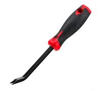 Vasiumic Woodworking Nail Puller, Chrome Vanadium Steel Pry Bar with V-Shaped Tip Tire, Ergonomic Red Black Handle Screwdriver Tool Mechanics