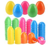 Vaskula 50 Easter Eggs 4 x 6 cm Plastic Hanging Eggs Fill Surprise Gift Easter Child for Easter Egg Hunt Basket Filling