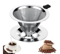 Vasmeiy Stainless Steel Reusable Coffee Dripper - Professional Paperless Coffee Filter - Ideal for Filter Coffee