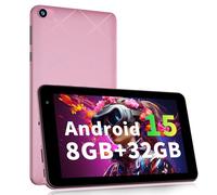 VASOUN 7-inch Android 15 Tablet,8GB(3+5GB Expand) RAM,32GB Storage,Expand to 1TB,5GHZ WIFI,Five Core, IPS Screen,Dual Camera, Bluetooth, Lightweight Tablets PC,Type-C,Pink