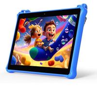 VASOUN 7 inch Kids Tablet, Android 13 Tablets for Kids with Lanyard, 32GB Toddler Tablet with WiFi, Kids Software Pre-Installed, Parental Control, Dual Camera, Education, Games(Blue)