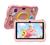 VASOUN Kids Tablet 7 inch,Android Tablet for Kids,32GB+512GB Expand Pink | Toddler Tablets with Astronaut Swivel Stand, Parental Controls,WiFi Bluetooth Dual Camera Educational Child Tablet