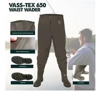 Vass 650-66 -Tex 650 Series Waist Wader Studded - Size 43 UK9