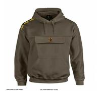 Vass Culture Hoody with Zipped Chest Pocket: Khaki Green: XXXL