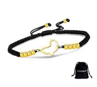 VASSAGO Africa Map Bracelet for Women Men - Adjustable Colorful Braided Rope African Motherland Continent Outline String Tribal Ethnic Jewelry