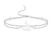 VASSAGO Allah Bracelet Islamic Muslim Arabic Calligraphy Bracelet，Layered-S