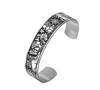 VASSAGO Ancient Egyptian Bracelet Ankh Cross Eye of Horus Cuff Bangle Sun Egypt Mythology Anubis Pharaoh Scarab Symbol Bracelets Protection Amulet Jewelry for Men Women