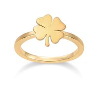 VASSAGO Clover Ring for Women Stainless Steel Lucky Four Leaf Clover Rings Irish Protection Amulet Jewelry