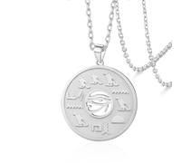 VASSAGO Eye of Horus Necklace for Women Men Egyptian Hieroglyphics Necklace