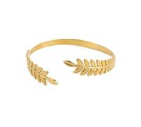 VASSAGO Greek Roman Laurel Leaf Bracelet Roman Greek Goddess Adjustable Cuff Bracelet Bangle Roman Boho Jewelry for Women (Laurel Leaf Bracelet)