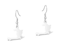 VASSAGO Haiti Map Earrings Haiti Country Map Outline Pendant，Silver