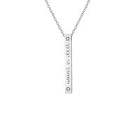 VASSAGO Hebrew Aaronic Blessing Necklace Messianic Jewish Yeshua Symbol Dog Tag Pendant Jewelry for Mens Women (Silver Blessing Necklace)