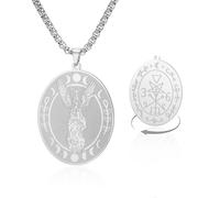 VASSAGO Hecate Necklace Stainless Triple Moon Goddess Necklace Hekate Pendant Pagan Witchy Jewelry Gifts For Women (silver-double sided 1)
