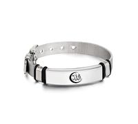 VASSAGO Inspirational Muslim Script Stainless Steel Men's Wristband Bracelet Personalized Fashion Link Bangle Islamic Jewelry, no gemstone